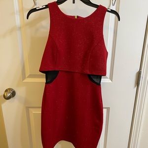 Emerald Sundae Red Glitter Bodycon Dress